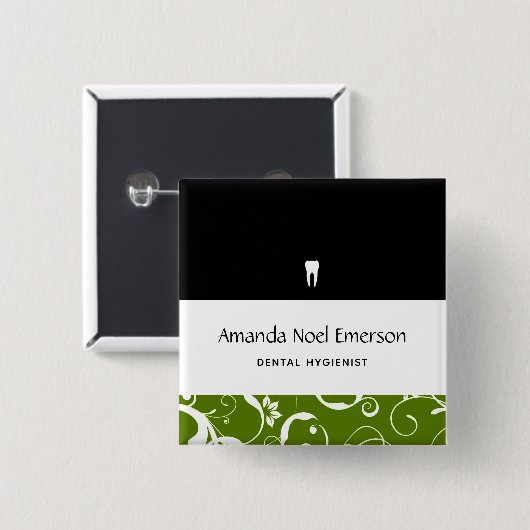 Badge Carré 5 Cm Staff pro Damask (Devant & derrière)