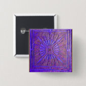 BADGE CARRÉ 5 CM STAR DU MATIN (Devant & derrière)