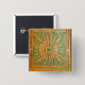 BADGE CARRÉ 5 CM STAR DU MATIN (Devant & derrière)