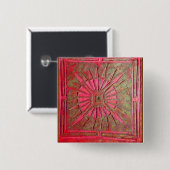 BADGE CARRÉ 5 CM STAR DU MATIN (Devant & derrière)