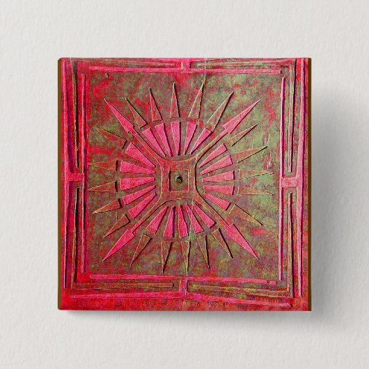 BADGE CARRÉ 5 CM STAR DU MATIN (Devant)