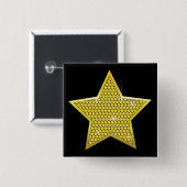 Badge Carré 5 Cm Star Gold de Sparkling (Devant & derrière)
