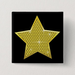Badge Carré 5 Cm Star Gold de Sparkling