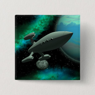 Badge Carré 5 Cm Starship Explorer (Carré)