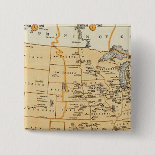 Badge Carré 5 Cm Station De Radio Des États-Unis