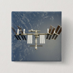 Badge Carré 5 Cm Station spatiale internationale
