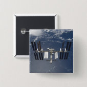 Badge Carré 5 Cm Station spatiale internationale 13 (Devant & derrière)