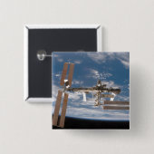 Badge Carré 5 Cm Station spatiale internationale 17 (Devant & derrière)