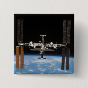 Badge Carré 5 Cm Station spatiale internationale 19