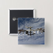 Badge Carré 5 Cm Station spatiale internationale 28 (Devant & derrière)