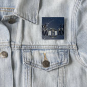 Badge Carré 5 Cm Station spatiale internationale 5 (En situation)