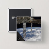 Badge Carré 5 Cm Station spatiale internationale 7 (Devant & derrière)