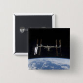 Badge Carré 5 Cm Station spatiale internationale 9 (Devant & derrière)