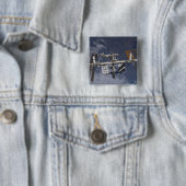 Badge Carré 5 Cm Station spatiale internationale en orbite (En situation)