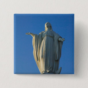 Badge Carré 5 Cm statue de 118 pieds de la Vierge Marie sur San