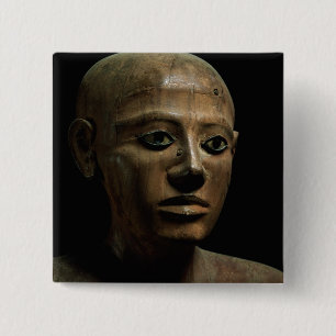 Badge Carré 5 Cm Statue de chancelier Nakhti, d'Asyut, mi tôt