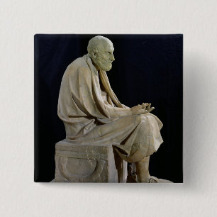 Badge Carré 5 Cm Statue de Chrysippus le philosophe grec