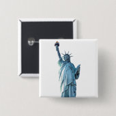 Badge Carré 5 Cm Statue de la liberté (Devant & derrière)