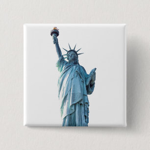 Badge Carré 5 Cm Statue de la Liberté New York City
