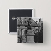 Badge Carré 5 Cm Statue de Voltaire (Devant & derrière)