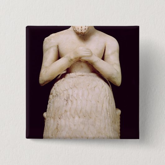 Badge Carré 5 Cm Statue du fonctionnaire Ebih-IL (Devant)