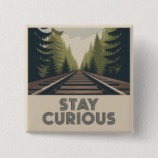 Badge Carré 5 Cm Stay Curious