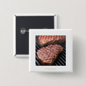 Badge Carré 5 Cm Steak 2 (Devant & derrière)