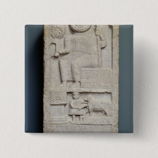 Badge Carré 5 Cm Stele consacré à Saturn, d'EL-Ayaida (Devant)
