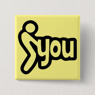 Badge Carré 5 Cm Stick Figure Fing Screw You #USAPatriotGraphics