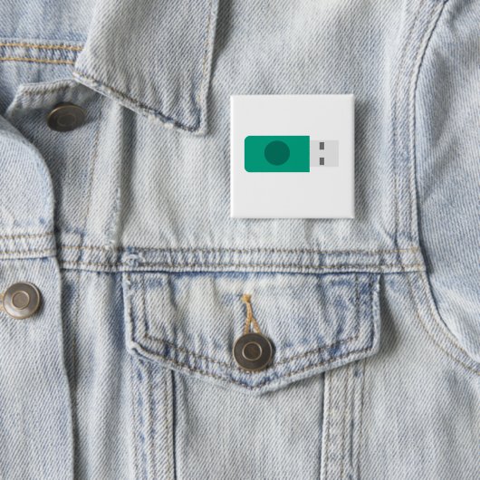 Badge Carré 5 Cm Stick USB (En situation)