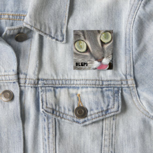Badge Carré 5 Cm Stickers salon Blep Cat