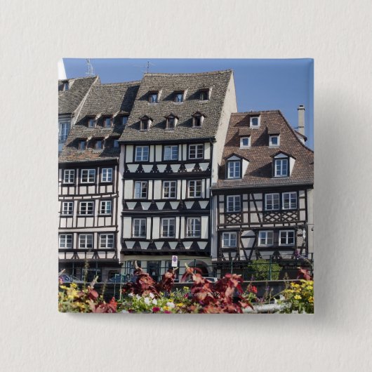 Badge Carré 5 Cm Strasbourg, France (Devant)