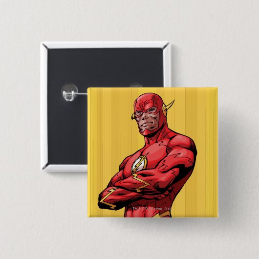 Badge Carré 5 Cm Stress Flash (Devant & derrière)