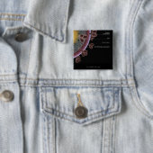 Badge Carré 5 Cm Structure d'une cellule d'HIV (En situation)
