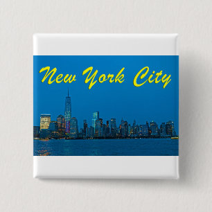 Badge Carré 5 Cm Stunning new New York Skyline