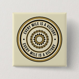 Badge Carré 5 Cm Style de réussite de distance de moto