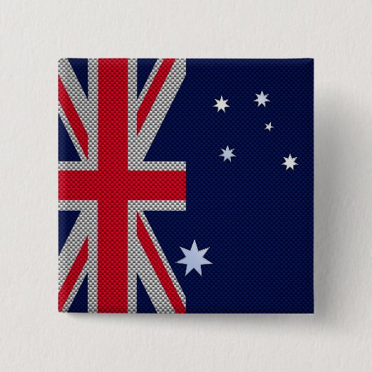 Badge Carré 5 Cm Style fibre de carbone pour Drapeau australien (Devant)