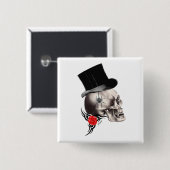 Badge Carré 5 Cm Style tatouage gothique amusant (Devant & derrière)