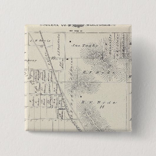 Badge Carré 5 Cm Subdivisions de Pioneer Land Co (Devant)