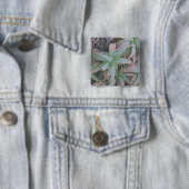 Badge Carré 5 Cm Succulentes du Nevada (En situation)