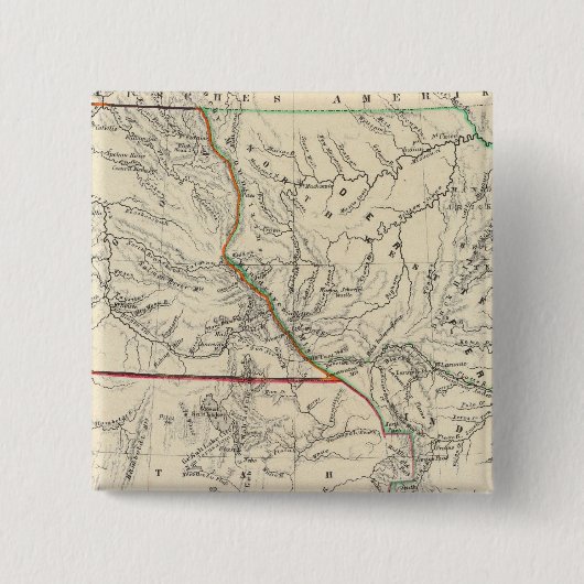 Badge Carré 5 Cm Sud-Ouest des États-Unis (Devant)