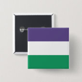 Badge Carré 5 Cm Suffragette Flag (Devant & derrière)