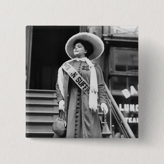 Badge Carré 5 Cm Suffragette stylée, 1908 (Devant)
