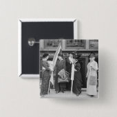 Badge Carré 5 Cm Suffragettes, 1914 (Devant & derrière)