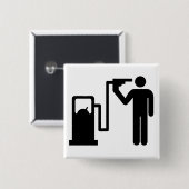 Badge Carré 5 Cm Suicide par essence (Devant & derrière)