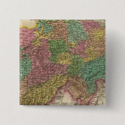 Badge Carré 5 Cm Suisse 14 (Devant)