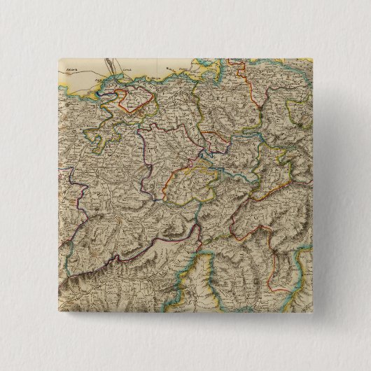 Badge Carré 5 Cm Suisse 17 (Devant)