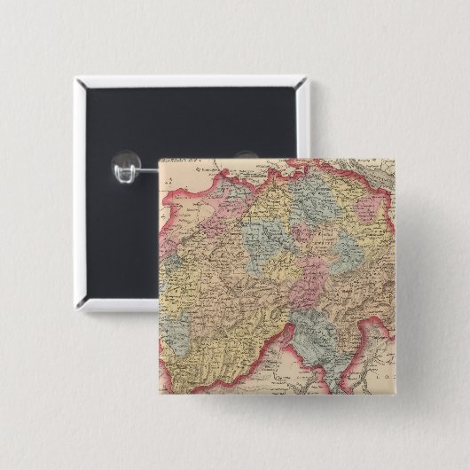 Badge Carré 5 Cm Suisse 6 (Devant & derrière)