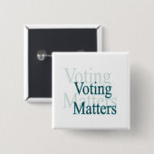 Badge Carré 5 Cm Sujets de vote (Devant & derrière)