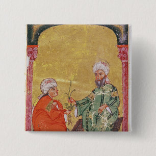 Badge Carré 5 Cm Sultan Ahmet III avec un de ses disciples